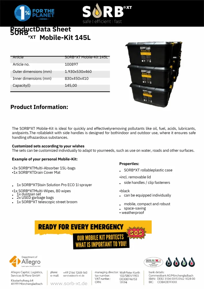 SORB®XT Mobile Kit 應變作業箱_產品資料(EN)